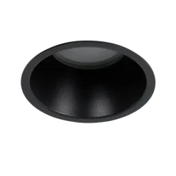 QAZQA Einbaustrahler|Wohnzimmerlampen*Set mit 6 schwarzen Einbauleuchten GU10 70 mm IP44 - Dept