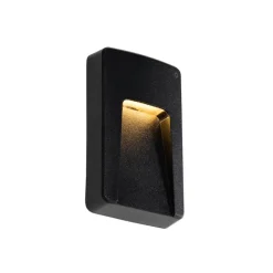 QAZQA Led-Außenleuchten|Außenwandleuchten*Set mit 6 schwarzen rechteckigen Außenwandleuchten inkl. LED IP65 - Gem