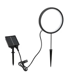 QAZQA Gartenbeleuchtung|Led-Außenleuchten*Set mit 2 schwarzen Wegeleuchten 50cm inkl. wiederaufladbare LED und Solar IP65 - Adalind