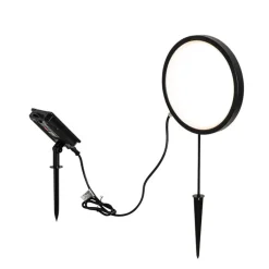 QAZQA Gartenbeleuchtung|Led-Außenleuchten*Set mit 2 schwarzen Wegeleuchten 50cm inkl. wiederaufladbare LED und Solar IP65 - Adalind