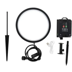 QAZQA Gartenbeleuchtung|Led-Außenleuchten*Set mit 2 schwarzen Wegeleuchten 50cm inkl. wiederaufladbare LED und Solar IP65 - Adalind