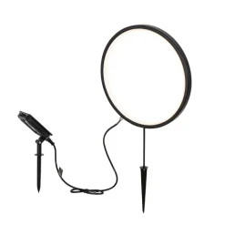 QAZQA Gartenbeleuchtung|Led-Außenleuchten*Set mit 2 schwarzen Wegeleuchten 60cm inkl. wiederaufladbare LED und Solar IP65 - Adalind