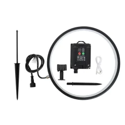 QAZQA Gartenbeleuchtung|Led-Außenleuchten*Set mit 2 schwarzen Wegeleuchten 60cm inkl. wiederaufladbare LED und Solar IP65 - Adalind