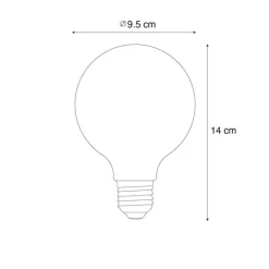LUUMR Preisvorteil Auf Leuchtmittel|Smarte Glühbirnen*Set mit 5 Smart Dimmbare LED-Glühbirnen E27 G95 Klar 7W 806lm 2700-6500K