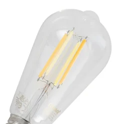 LUUMR Preisvorteil Auf Leuchtmittel|Smarte Glühbirnen*Set mit 5 Smart Dimmbare LED Glühbirnen E27 ST64 Klar 7W 806lm 2700-6500K