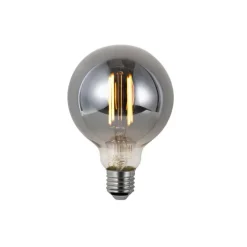 LUUMR Smarte Glühbirnen|Filament Lampen*Set mit 5 Smart Dimmbare LED-Glühbirnen E27 G95 Rauchglas 4,9 W 150 lm 1800 K