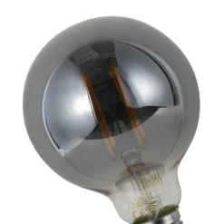 LUUMR Smarte Glühbirnen|Filament Lampen*Set mit 5 Smart Dimmbare LED-Glühbirnen E27 G95 Rauchglas 4,9 W 150 lm 1800 K