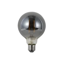 LUUMR Smarte Glühbirnen|Filament Lampen*Set mit 5 Smart Dimmbare LED-Glühbirnen E27 G95 Rauchglas 4,9 W 150 lm 1800 K