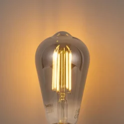 LUUMR Preisvorteil Auf Leuchtmittel|Smarte Glühbirnen*Set mit 5 Smart Dimmbare LED-Glühbirnen E27 ST64 Rauchglas 4,9 W 150 lm 1800 K