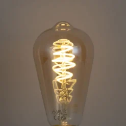 LUUMR Preisvorteil Auf Leuchtmittel|Smarte Glühbirnen*Set mit 5 Smart E27 Dimmbar LED Glühbirne ST64 Bernstein 4.9W 320lm 2500K