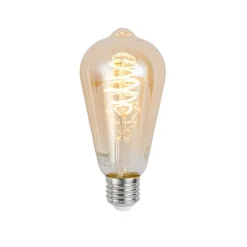 LUUMR Preisvorteil Auf Leuchtmittel|Smarte Glühbirnen*Set mit 5 Smart E27 Dimmbar LED Glühbirnen ST64 Bernstein 4.9W 320lm 2500K