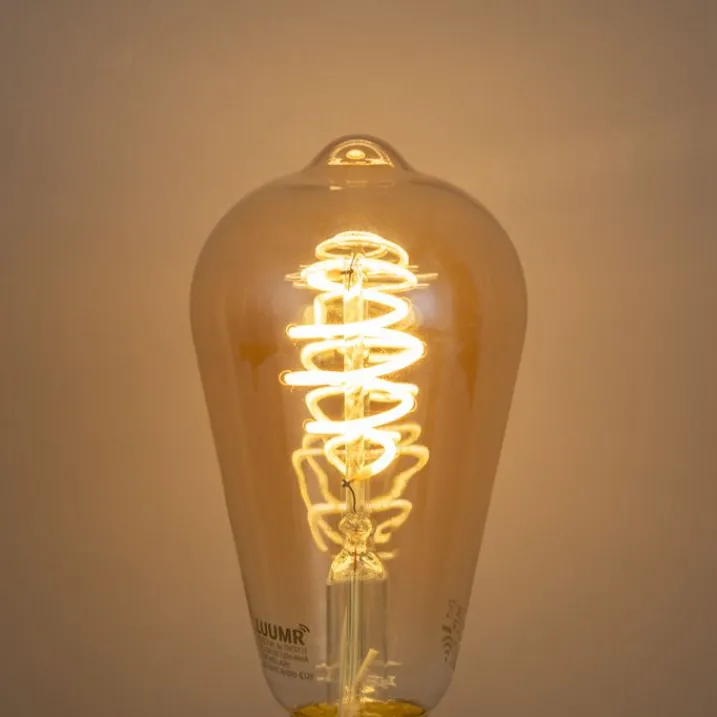 LUUMR Preisvorteil Auf Leuchtmittel|Smarte Glühbirnen*Set mit 5 Smart E27 Dimmbar LED Glühbirnen ST64 Bernstein 4.9W 320lm 2500K