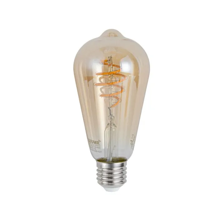 LUUMR Preisvorteil Auf Leuchtmittel|Smarte Glühbirnen*Set mit 5 Smart E27 Dimmbar LED Glühbirnen ST64 Bernstein 4.9W 320lm 2500K