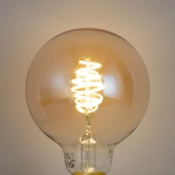 LUUMR Preisvorteil Auf Leuchtmittel|Smarte Glühbirnen*Set mit 5 Smart E27 Dimmbar LED Glühbirne G95 Bernstein 4.9W 320lm 2500K