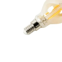 LUEDD Preisvorteil Auf Leuchtmittel|Smarte Glühbirnen*Set mit 5 Smart E14 dimmbar in Kelvin LED-Lampe P45 Goldline 4,9W 470 lm 1800-4000K