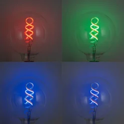 LUUMR Preisvorteil Auf Leuchtmittel|Filament Lampen*Set mit 5 Smart E27 Dimmbare LED-Glühbirnen G125 RGBW 4W 250lm 2700K