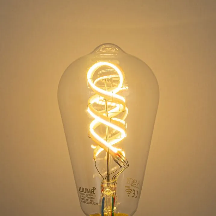 LUUMR Preisvorteil Auf Leuchtmittel|Smarte Glühbirnen*Set mit 5 Smart E27 Dimmbare LED-Glühbirnen ST64 Klar RGBW 4W 250lm 2700K