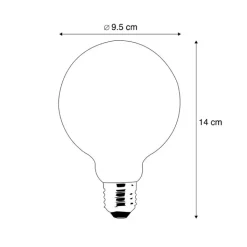 LUEDD Preisvorteil Auf Leuchtmittel|Led Lampen*Set mit 5 Smart E27 LED-Glühbirnen G95 4,5W 470lm 2700-6500K