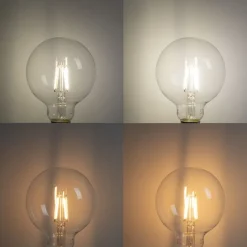 LUEDD Preisvorteil Auf Leuchtmittel|Led Lampen*Set mit 5 Smart E27 LED-Glühbirnen G95 4,5W 470lm 2700-6500K