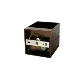 QAZQA Smarte Wandleuchten|Wandleuchten*Set mit 4 Smart Wandleuchten Dunkelbronze 9,7 cm Inkl. WiFi G9 - Transfer Groove