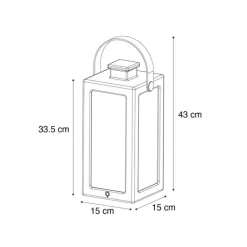 QAZQA Gartenbeleuchtung|Led-Außenleuchten*Set mit 2 Tischlampen mit weißem Flammeneffekt, wiederaufladbar, IP44 – Stard