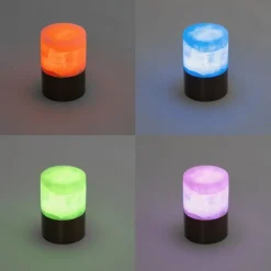 QAZQA Gartenbeleuchtung|Led-Außenleuchten*Set mit 2 Tischleuchten Dunkelbronze RGBW wiederaufladbar - Alessia