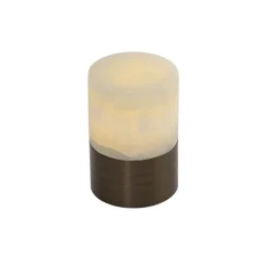 QAZQA Gartenbeleuchtung|Led-Außenleuchten*Set mit 12 Tischleuchten Dunkelbronze RGBW wiederaufladbar inkl. Ladestation - Alessia