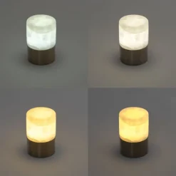 QAZQA Gartenbeleuchtung|Led-Außenleuchten*Set mit 12 Tischleuchten Dunkelbronze RGBW wiederaufladbar inkl. Ladestation - Alessia