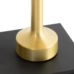 QAZQA Gartenbeleuchtung|Led-Tischleuchten*Set mit 2 Tischleuchten Gold mit Beige RGBW wiederaufladbar - Elise