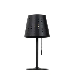 QAZQA Gartenbeleuchtung|Led-Außenleuchten*Set mit 2 Tischleuchten schwarz inkl. LED 3-stufig dimmbar wiederaufladbar und solarbetrieben - Ferre