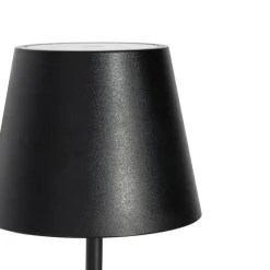 QAZQA Gartenbeleuchtung|Led-Außenleuchten*Set mit 2 Tischleuchten schwarz mit Dimmer und wiederaufladbar - Murdock