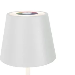 QAZQA Gartenbeleuchtung|Led-Außenleuchten*Set mit 2 Tischleuchten weiß mit Dimmer und wiederaufladbarem RGBW - Murdock