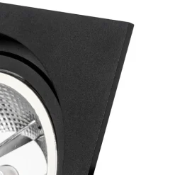 QAZQA Einbaustrahler|Wohnzimmerlampen*Set mit 6 verstellbaren schwarzen Einbaustrahlern - Chuck 111