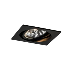 QAZQA Einbaustrahler|Wohnzimmerlampen*Set mit 6 verstellbaren schwarzen Einbaustrahlern - Chuck 111