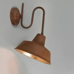 QAZQA Wandleuchten|Wohnzimmerlampen*Set mit 2 Wandleuchten rosten mit goldenem Interieur - Fabrik