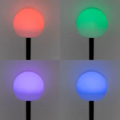 QAZQA Gartenbeleuchtung|Led-Außenleuchten*Set mit 3 weißen Außen-Stehleuchten inkl. LED Solar IP44 - Ludger