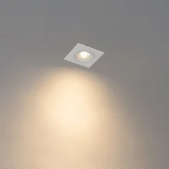 QAZQA Außenstrahler|Einbaustrahler*Set mit 12 weißen quadratischen GU10 Einbaustrahlern 50 mm IP44 - Xena