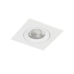 QAZQA Außenstrahler|Einbaustrahler*Set mit 12 weißen quadratischen GU10 Einbaustrahlern 50 mm IP44 - Xena