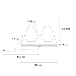QAZQA Gartenbeleuchtung|Led-Außenleuchten*Set mit 2 weißen RGBW-wiederaufladbaren Tischleuchten - Eggo