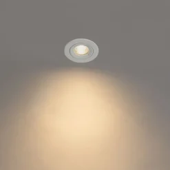 QAZQA Einbaustrahler|Wohnzimmerlampen*Set mit 6 weißen runden Einbauleuchten GU10 50 mm IP44 - Xena