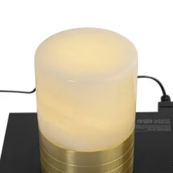 QAZQA Gartenbeleuchtung|Led-Außenleuchten*Set mit 2 wiederaufladbaren goldenen RGBW Tischleuchten - Alessia