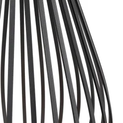 QAZQA Stehlampen*Set Stehlampen schwarz mit Opal 110 cm und 70 cm - Angela