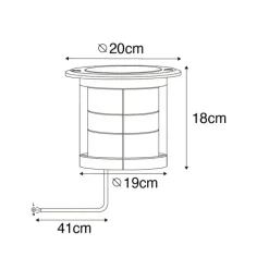 QAZQA Gartenbeleuchtung|Bodenstrahler Außen*Set van 6 dimbare buiten grondspots zwart IP65 incl LED - Delux Honey