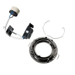 QAZQA Einbaustrahler|Wohnzimmerlampen*Set van 6 moderne inbouwspots gunmetal GU10 50mm rond kantelbaar - Edu