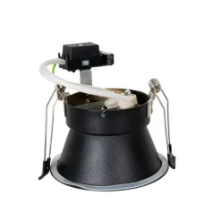 QAZQA Badezimmerlampen|Schlafzimmerlampen*Set van 6 moderne inbouwspots zwart met goud GU10 70mm IP44 - Dept