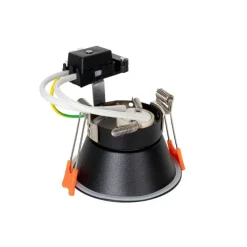 QAZQA Badezimmerlampen|Schlafzimmerlampen*Set van 6 moderne inbouwspots zwart met goud GU10 50mm IP44 - Dept