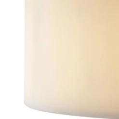 QAZQA Gartenbeleuchtung|Stehlampen Außen*Skandinavische Außen-Stehleuchte Beige mit weißem Schirm IP44 - Mississippi