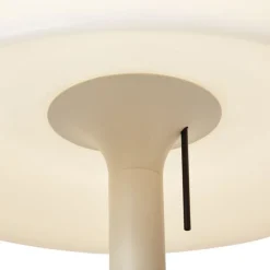 QAZQA Gartenbeleuchtung|Stehlampen Außen*Skandinavische Außen-Stehleuchte Beige mit weißem Schirm IP44 - Mississippi