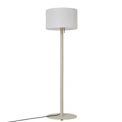 QAZQA Gartenbeleuchtung|Stehlampen Außen*Skandinavische Außen-Stehleuchte Beige mit weißem Schirm IP44 - Mississippi