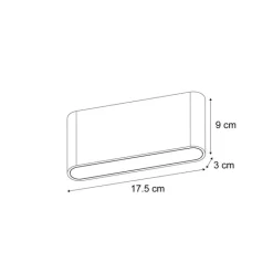 QAZQA Gartenbeleuchtung|Led-Außenleuchten*Skandinavische Außenwandleuchte Holzoptik 17,5 cm inkl. LED IP65 - Batt
